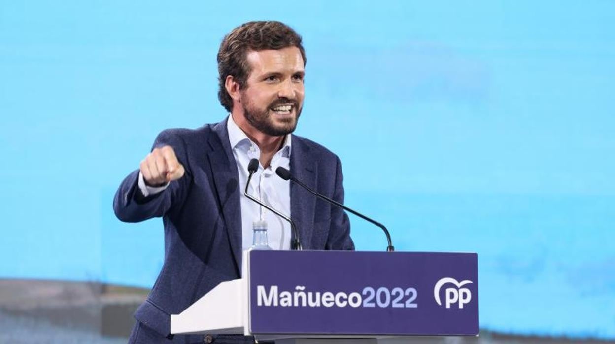 El presidente del PP, Pablo Casado