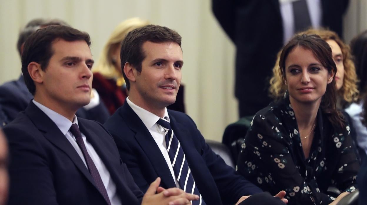 Albert Rivera y Pablo Casado, en una imagen de cuando ambos lideraban sus respectivos partidos.