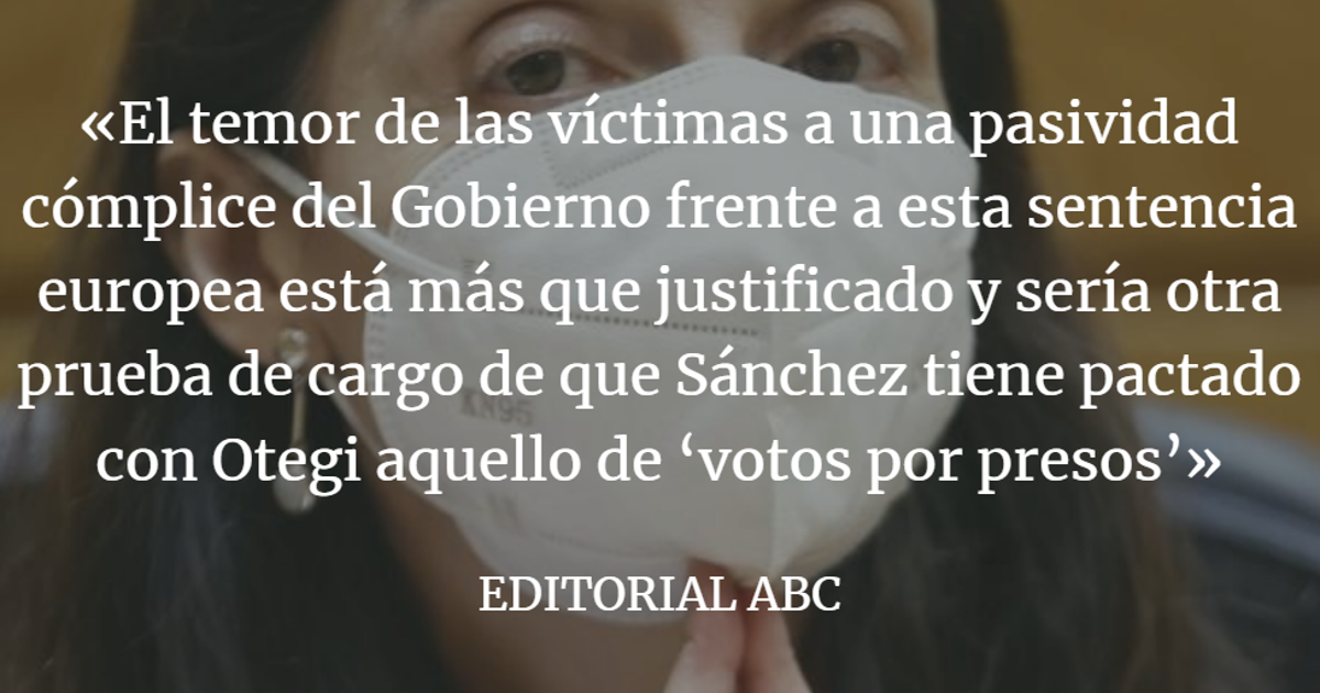 Editorial ABC: Recurso urgente en Europa contra otra doctrina Parot