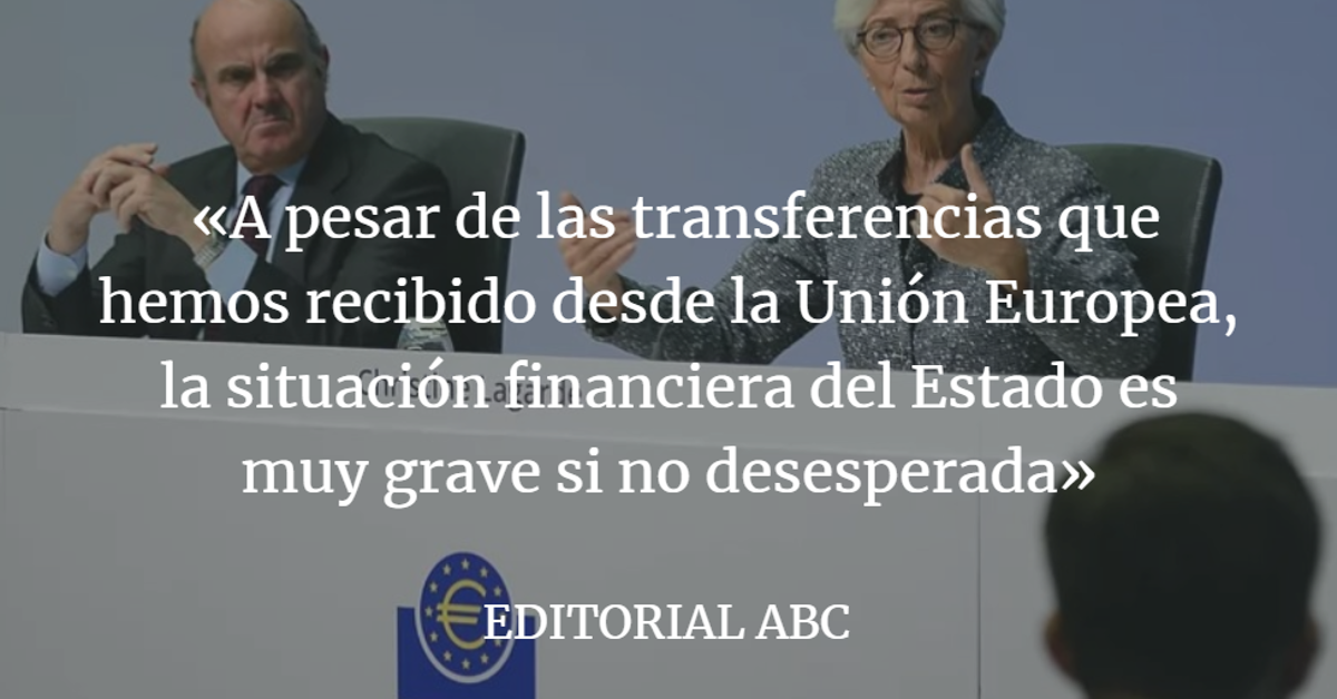 Editorial ABC: Sánchez debe escuchar al BCE