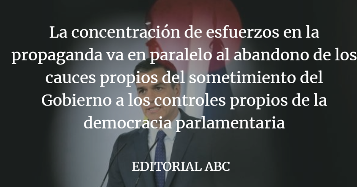 Editorial ABC: Narcisismo en La Moncloa