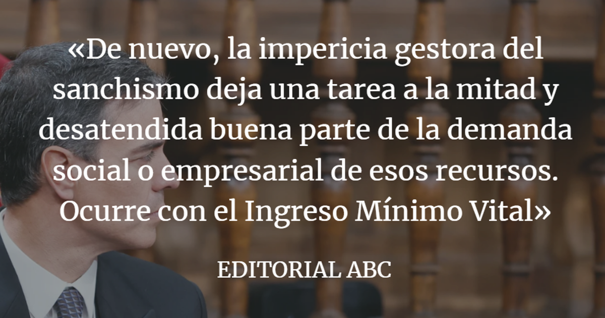 Editorial ABC: Más sobre la incapacidad gestora del Gobierno