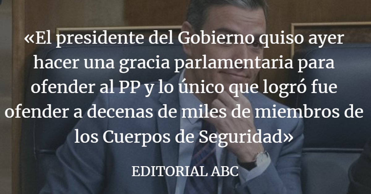 Editorial ABC: Sánchez ofende a la Policía que combatió el 1-O golpista