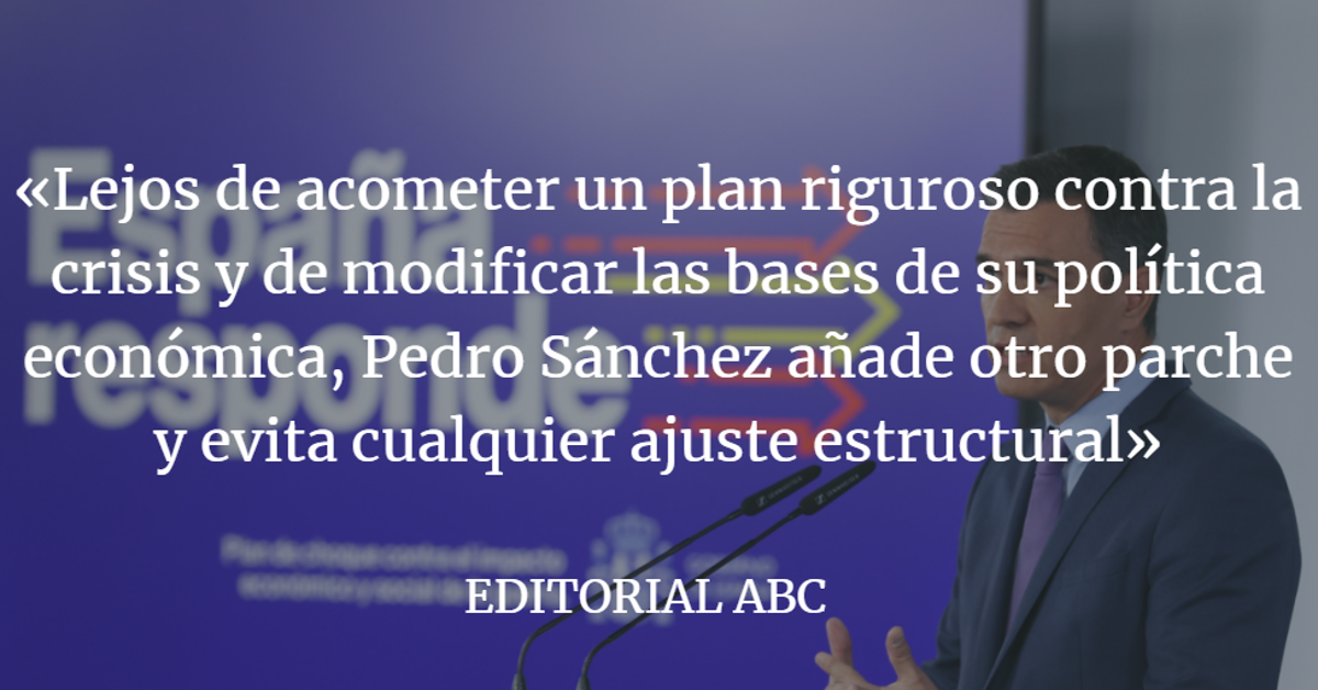 Editorial ABC: Parchear la crisis