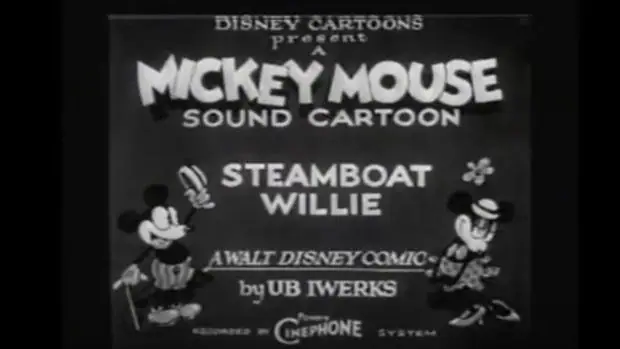 «Steamboat Willie», el cortometraje en el que debutó Mickey Mouse