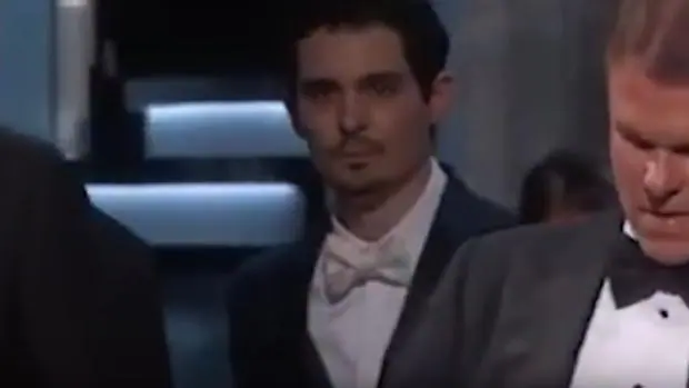 La cara de Damien Chazelle tras enterarse de que el Premio Oscar a Mejor Película era para «Moonlight»