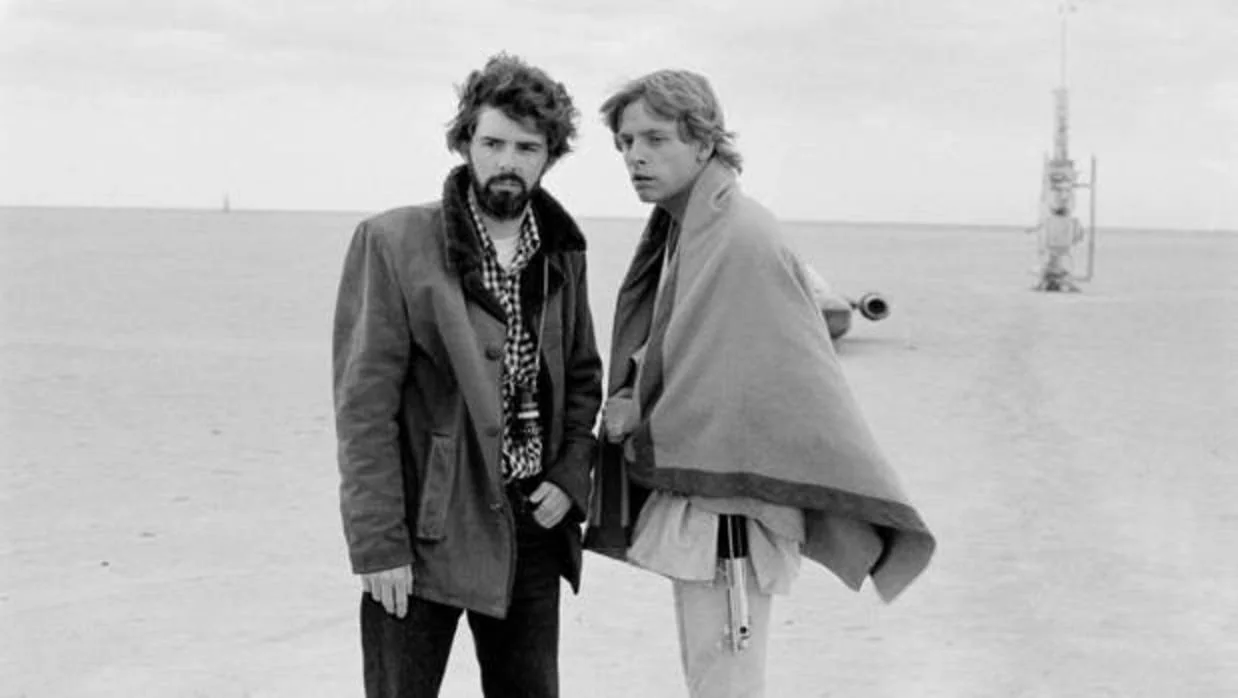 George Lucas, durante el rodaje de «Star Wars: Una nueva esperanza»