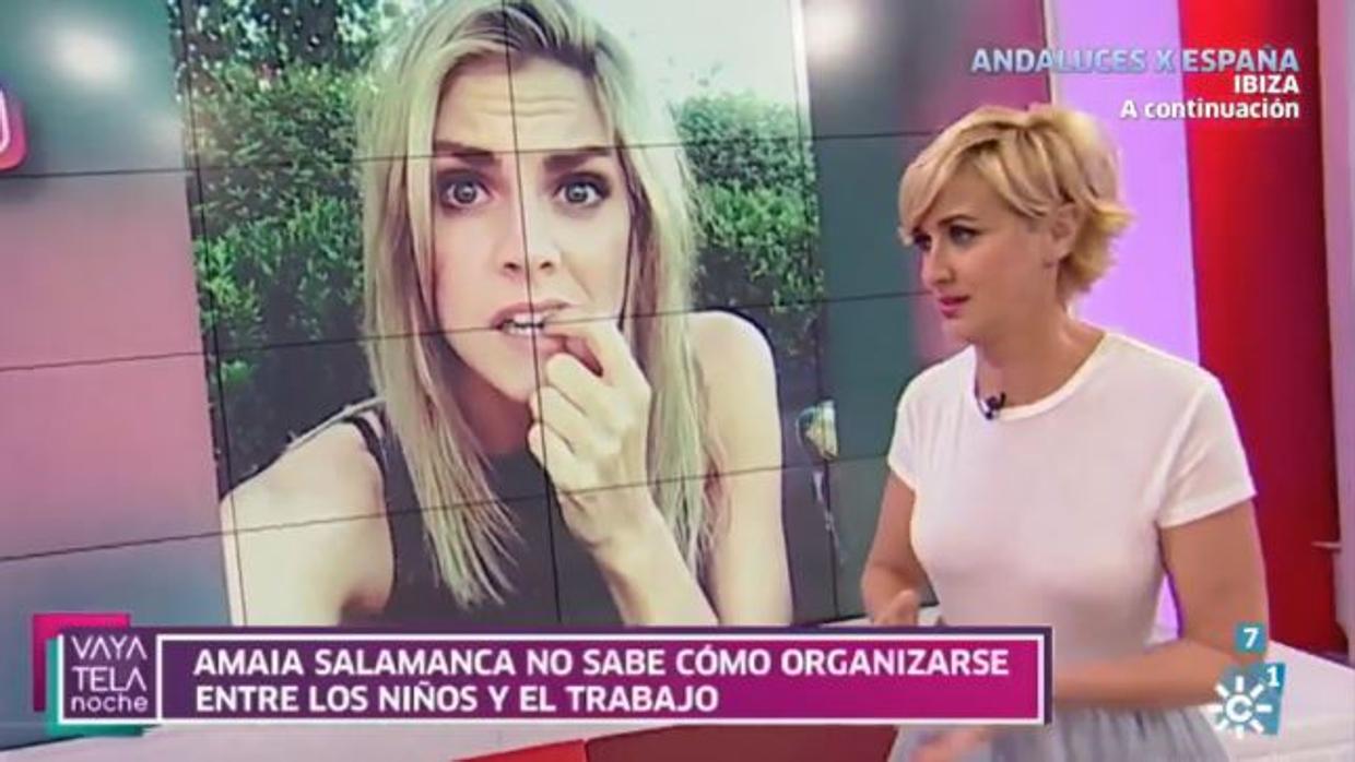Canal Sur se burla de Amaia Salamanca por su forma de afrontar la maternidad