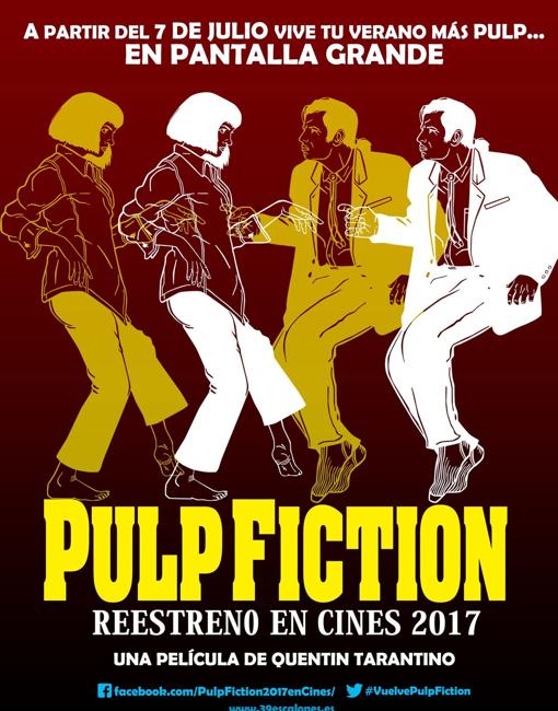 Cartel de Pulp Fiction para su reestreno en España