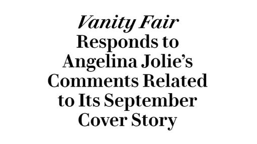Imagen del comunicado hecho público por «Vanity Fair»