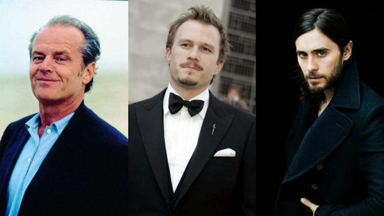 Jack Nicholson, Heath Ledger y Jared Leto (de izquierda a derecha)
