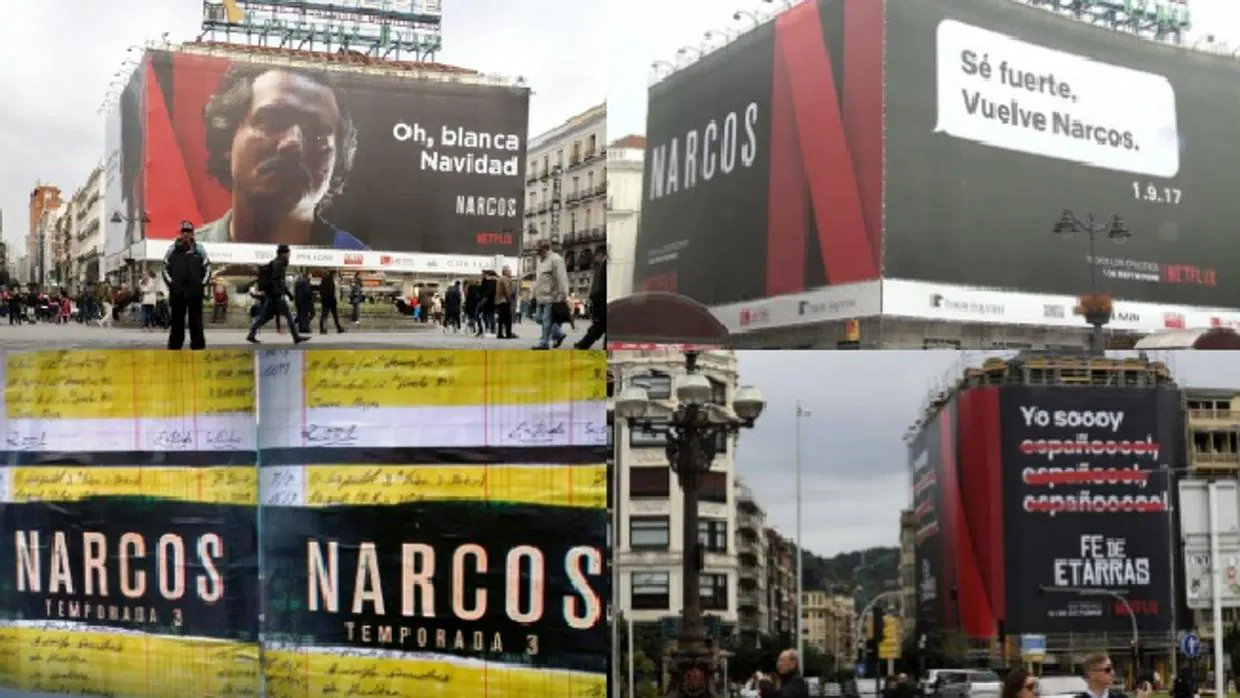 Los anuncios publicitarios de Netflix en Madrid y San Sebastián en los últimos meses