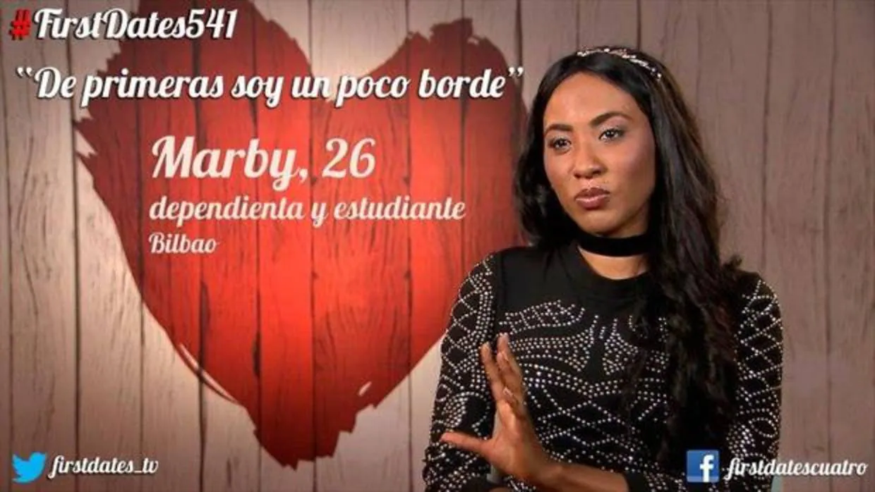 Marby quiso aprovechar su fracaso en «First Dates» para anunciarse ante los solteros españoles