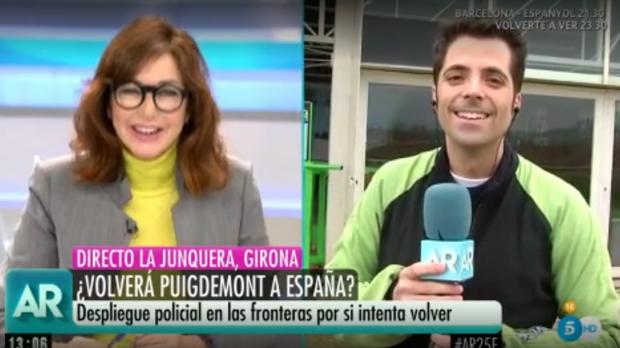 Ana Rosa se mofa en directo al imaginarse a Puigdemont saltando en paracaídas