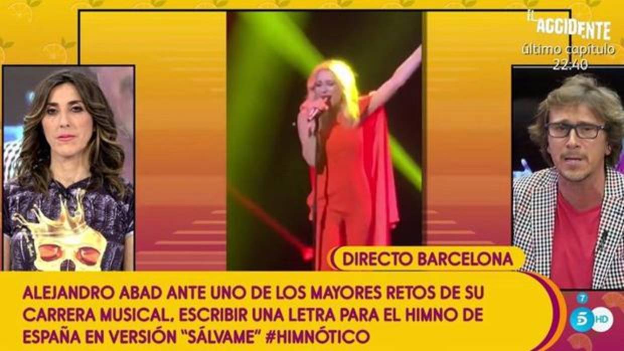 Los colaboradores de «Sálvame» también versionan el himno de España y piden «que sea oficial»
