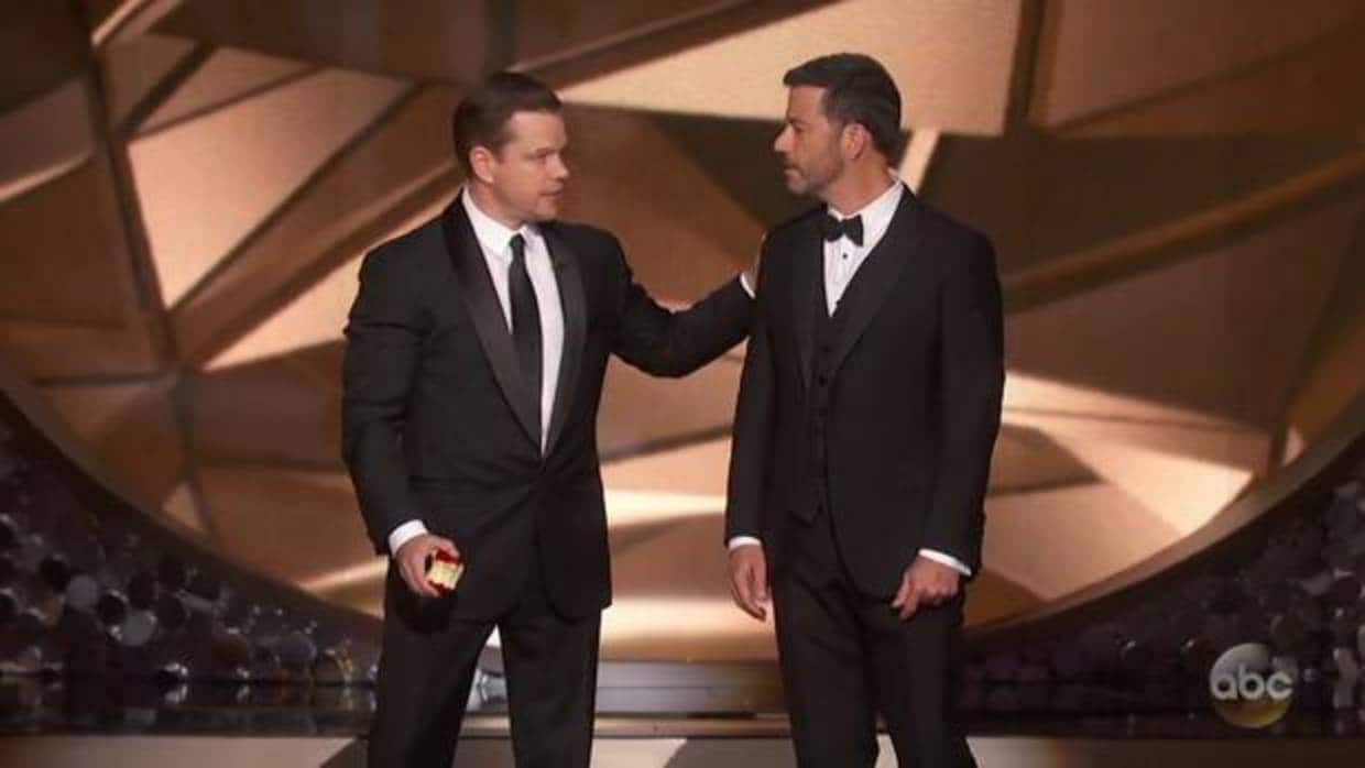 Jimmy Kimmel y Matt Damon en la pasada edición de los Oscar