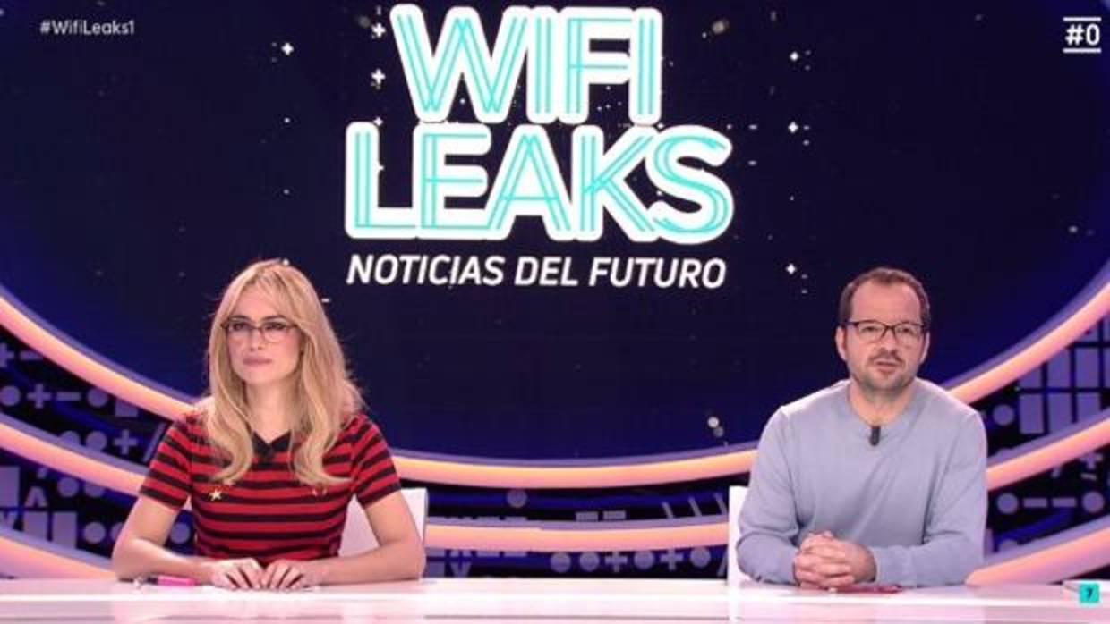 Patricia Conde y Ángel Martín, en el plató de «WifiLeaks»
