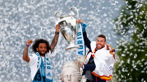 Ramos y Marcelo celebran la Champions