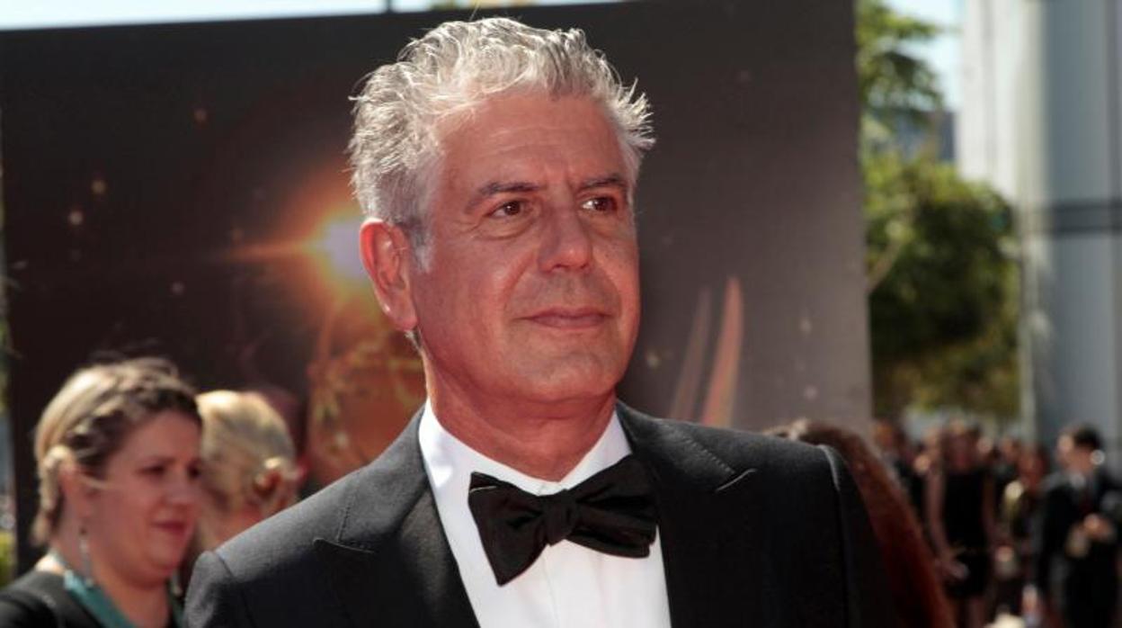 Anthony Bourdain en la gala de los Premios Emmy durante 2013