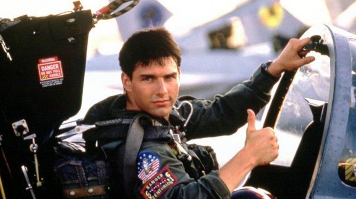 Tom Cruise como el teniente Pete Michell en «Top Gun»