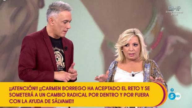 Carmen Borrego acepta someterse al «cambio radical» de «Sálvame»