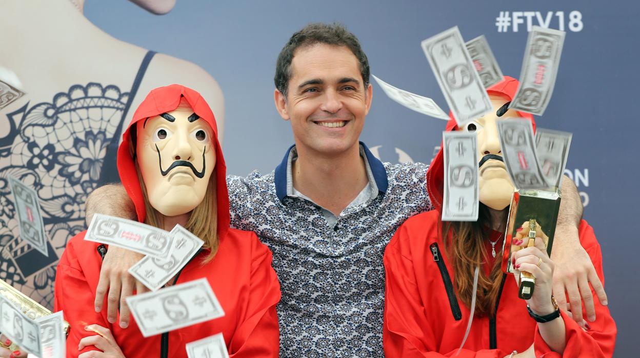 Pedro Alonso, durante la presentación de «La casa de papel» en Montecarlo