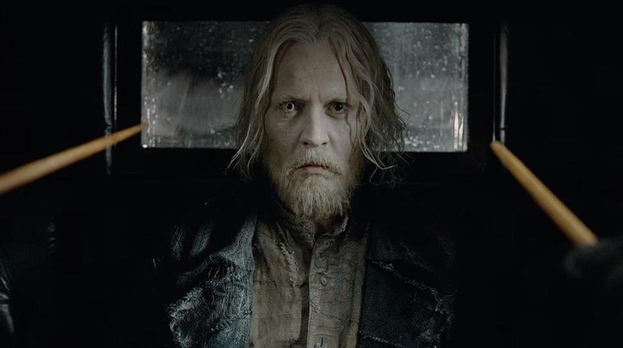 Johnny Depp como Gellert Grindelwald en «Animales fantásticos 2: Los crímenes de Grindelwald»