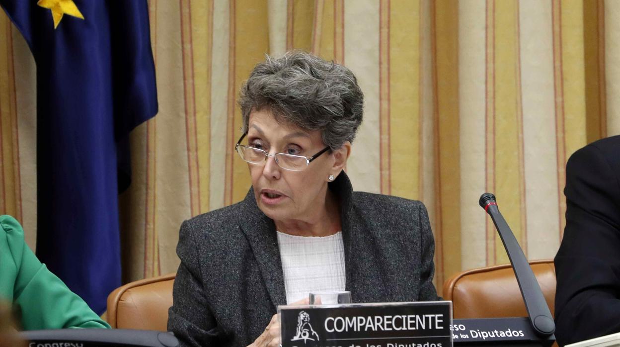 Rosa María Mateo, en una sesión reciente en el Congreso