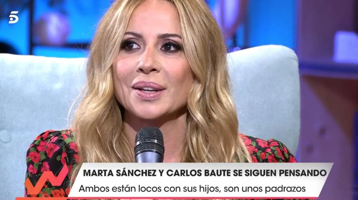 Marta Sánchez, durante la entrevista en «Viva la vida»