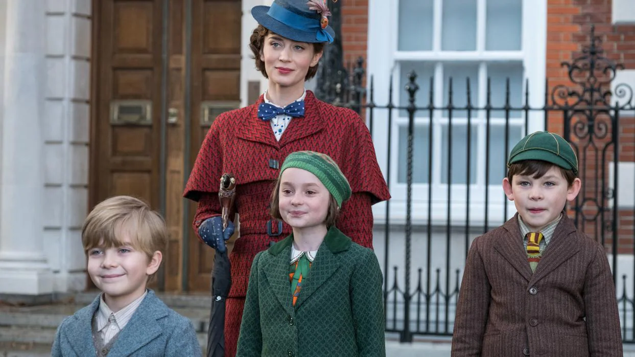 Emily Blunt y los nuevos niños Banks en «el regreso de Mary Poppins»
