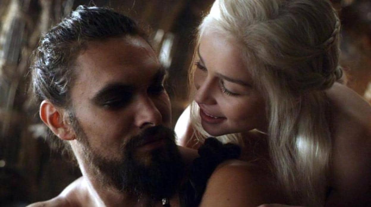 Khal Drogo y Daenerys Targaryen en «Juego de tronos»