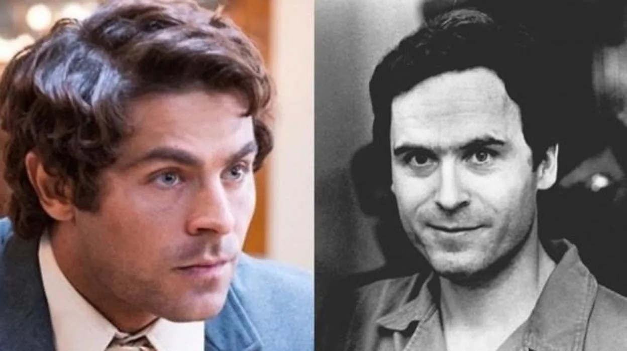 A la izquiera, Zac Efron en su papel de Ted Bundy y, a la derecha, una foto del propio Bundy