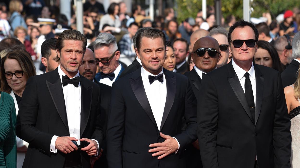 Brad Pitt, Leonardo DiCaprio y Quentin Tarantino, en la alfombra roja de Cannes