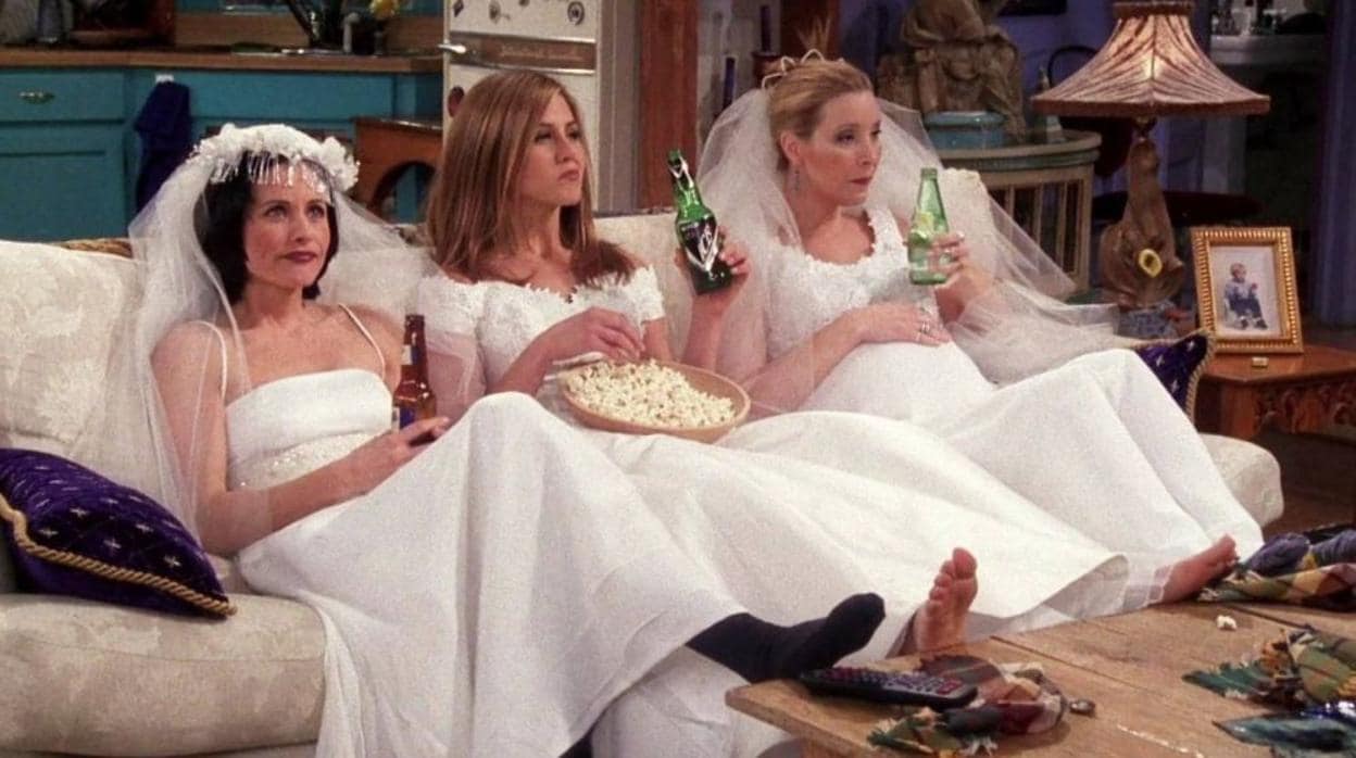 Fotograma de una de las escenas más icónicas de «Friends» en sus diez temporadas