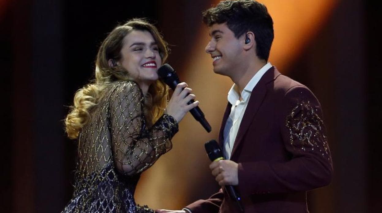 Alfred García y Amaia Romero en el festival de Eurovisión 2018