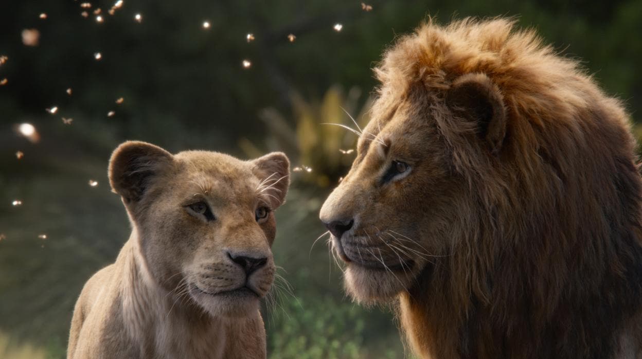 Nala y Simba en «El rey león»