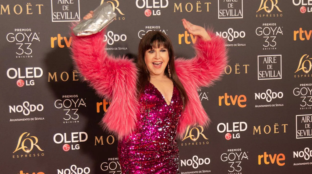 La actriz Loles León en la última gala de los Goya