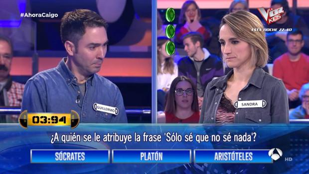 El sorprendente error de un concursante en «Ahora caigo»