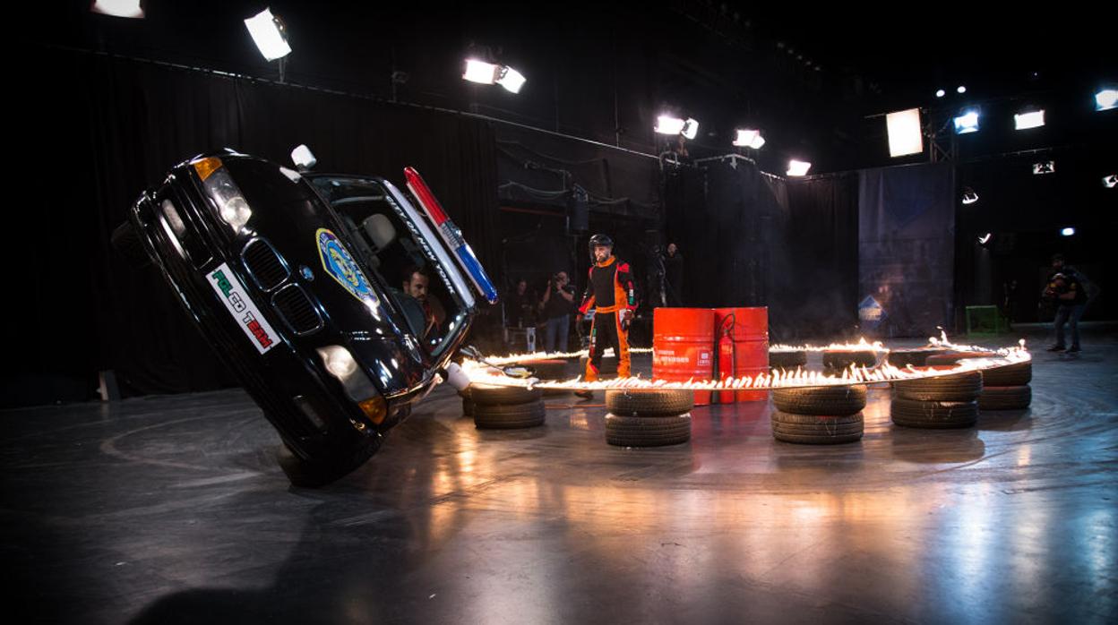 El especialista Patrick Folco, en la prueba de «El Hormiguero»