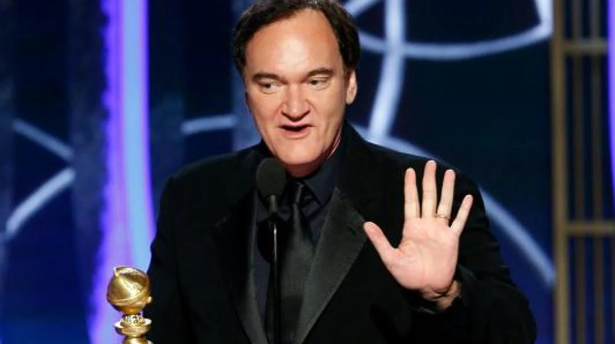 Quentin Tarantino recogiendo el Globo de Oro al mejor guión