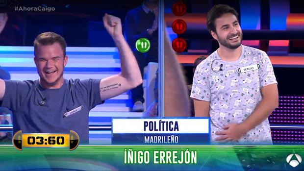 El inesperado golpe de suerte de un concursante de «Ahora caigo»