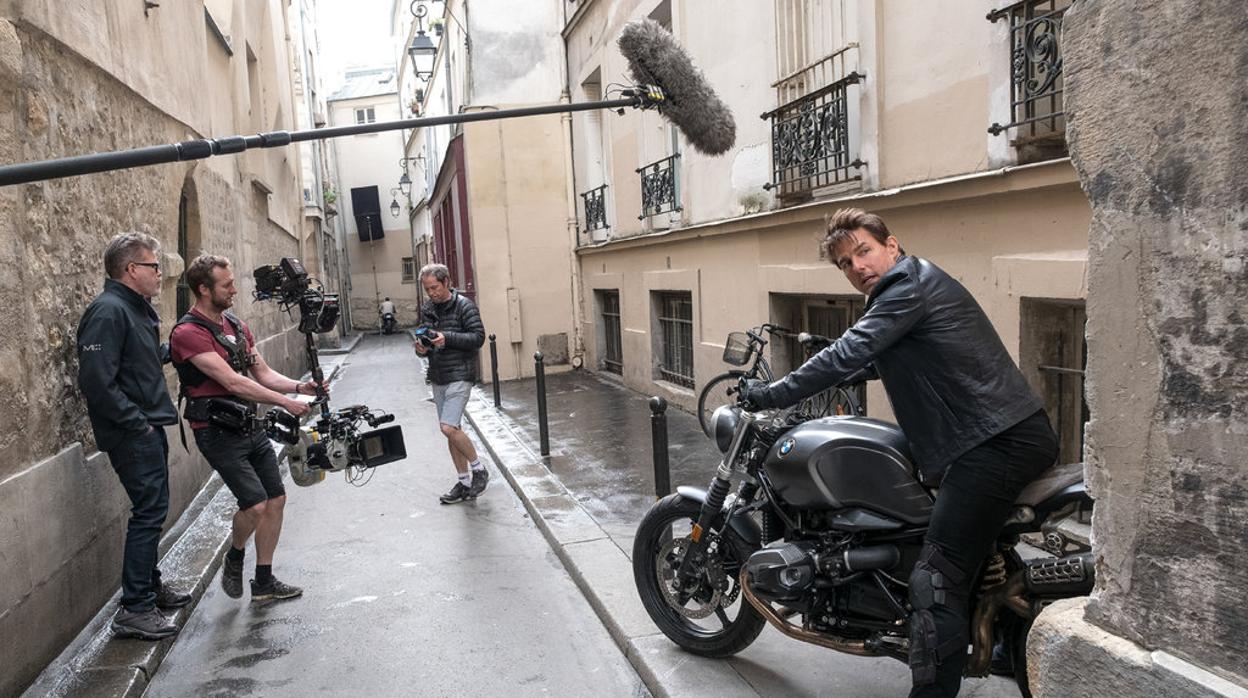 Tom Cruise en el rodaje de Mission: Impossible - Fallout