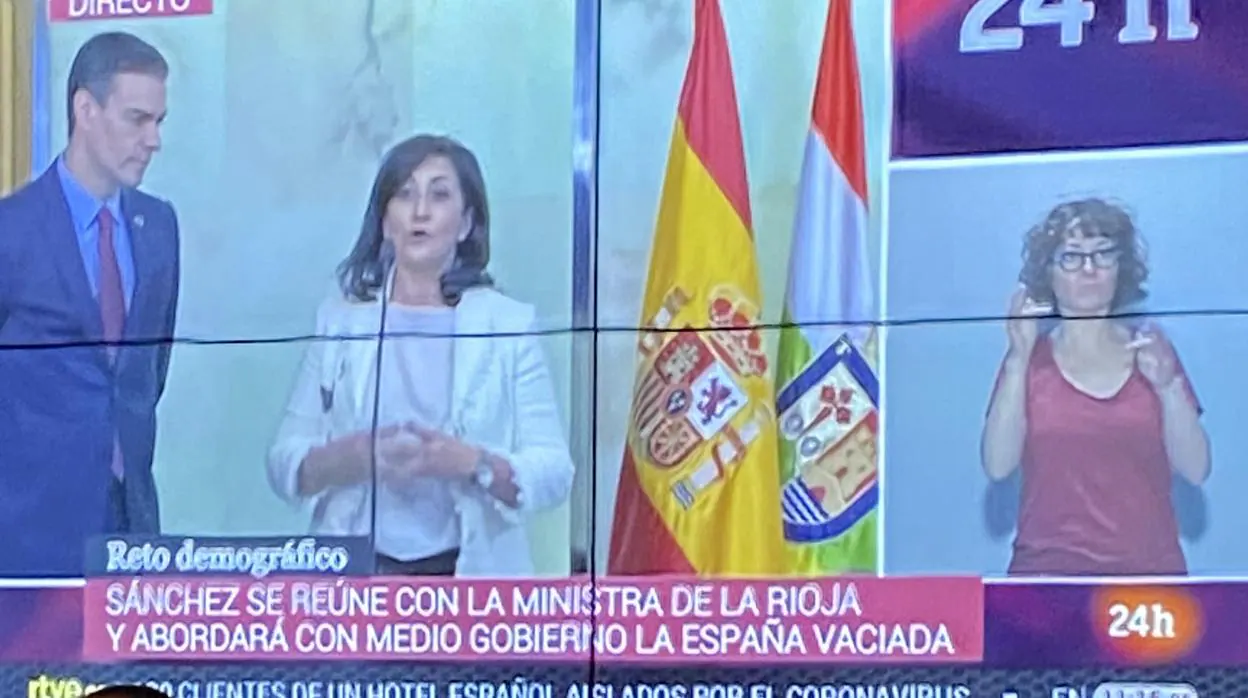 El error de TVE al llamar ministra a la presidenta de La Rioja