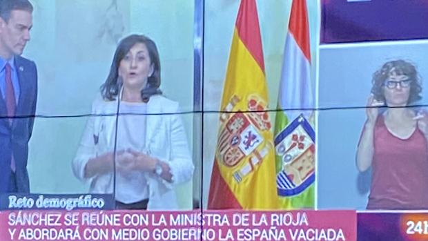 El error de TVE al llamar ministra a la presidenta de La Rioja