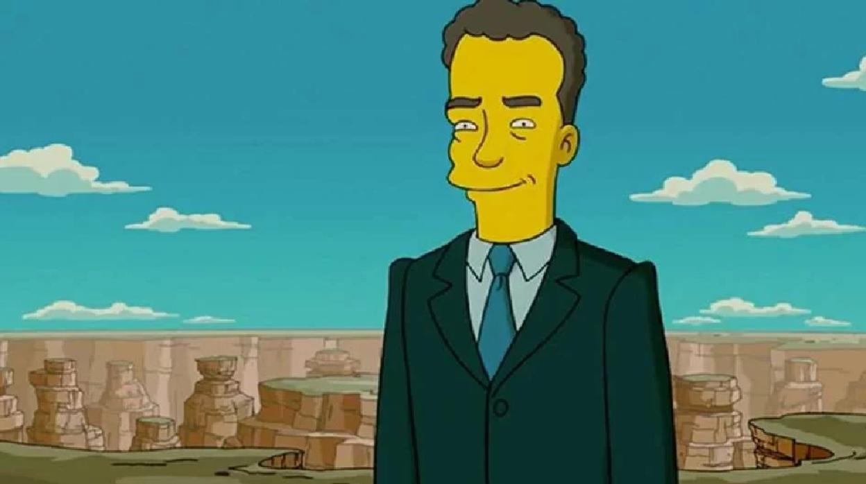 La imagen de la predicción de Los Simpson sobre el contagio de Tom Hanks con coronavirus