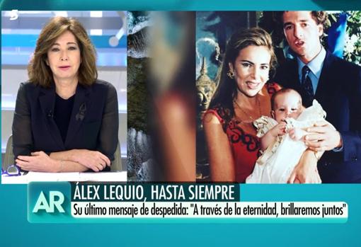Ana Rosa Quintana, devastada tras la muerte de Álex Lequio: «No hay palabras para describir esta sensación»