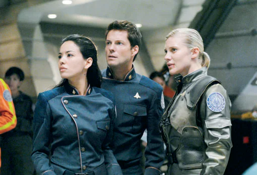 Algunos de los protagonistas de «Battlestar Galactica»