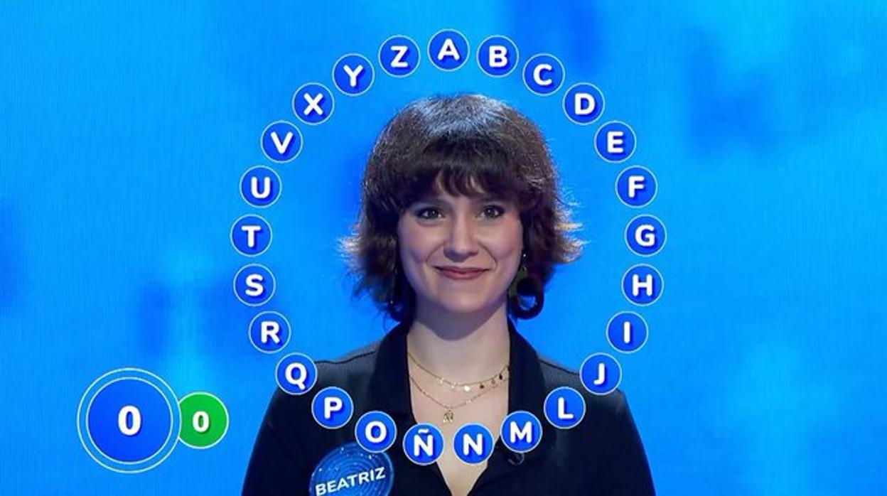 Beatriz, en «Pasapalabra»