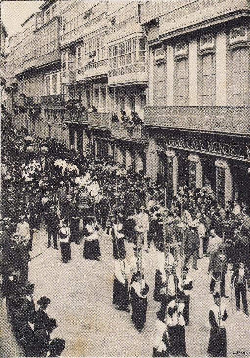Fotografía de José Sellier del entierro del general Sánchez Bregua