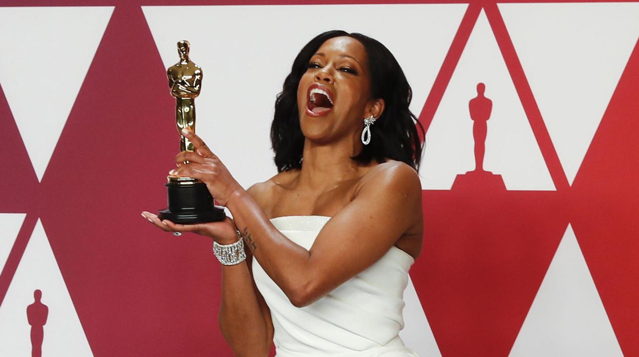 Regina King, cuando recogió la estatuilla por su interpretación en «If Beale Street Could Talk»